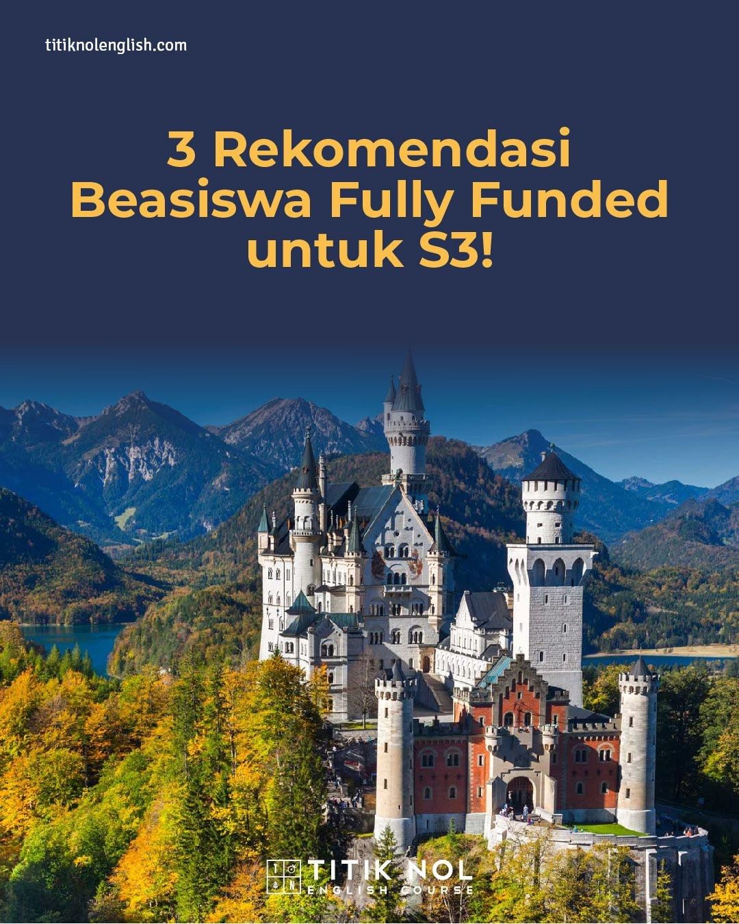 Rekomendasi Beasiswa S3 Fully Funded - Titik Nol English Course