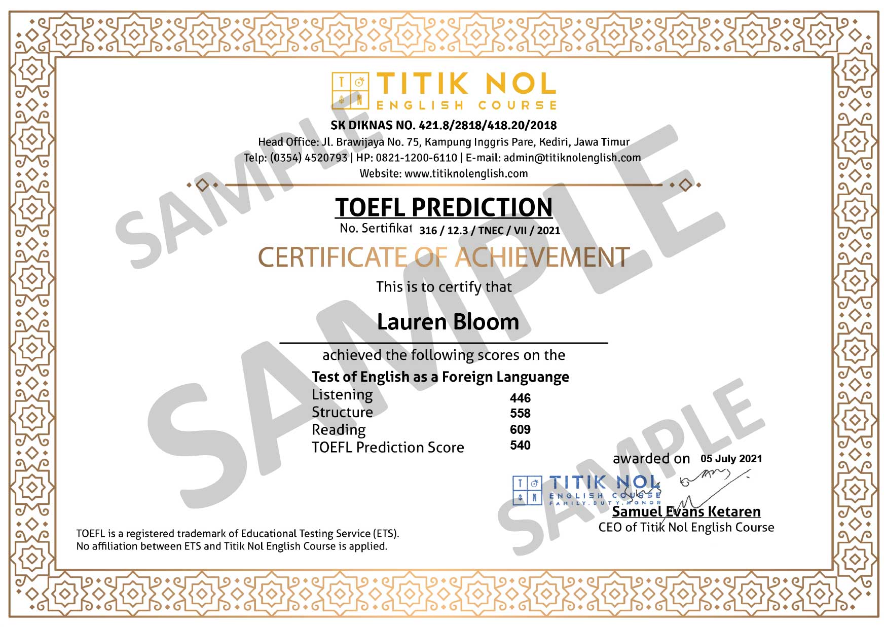 Apa itu TOEFL Prediction Test?