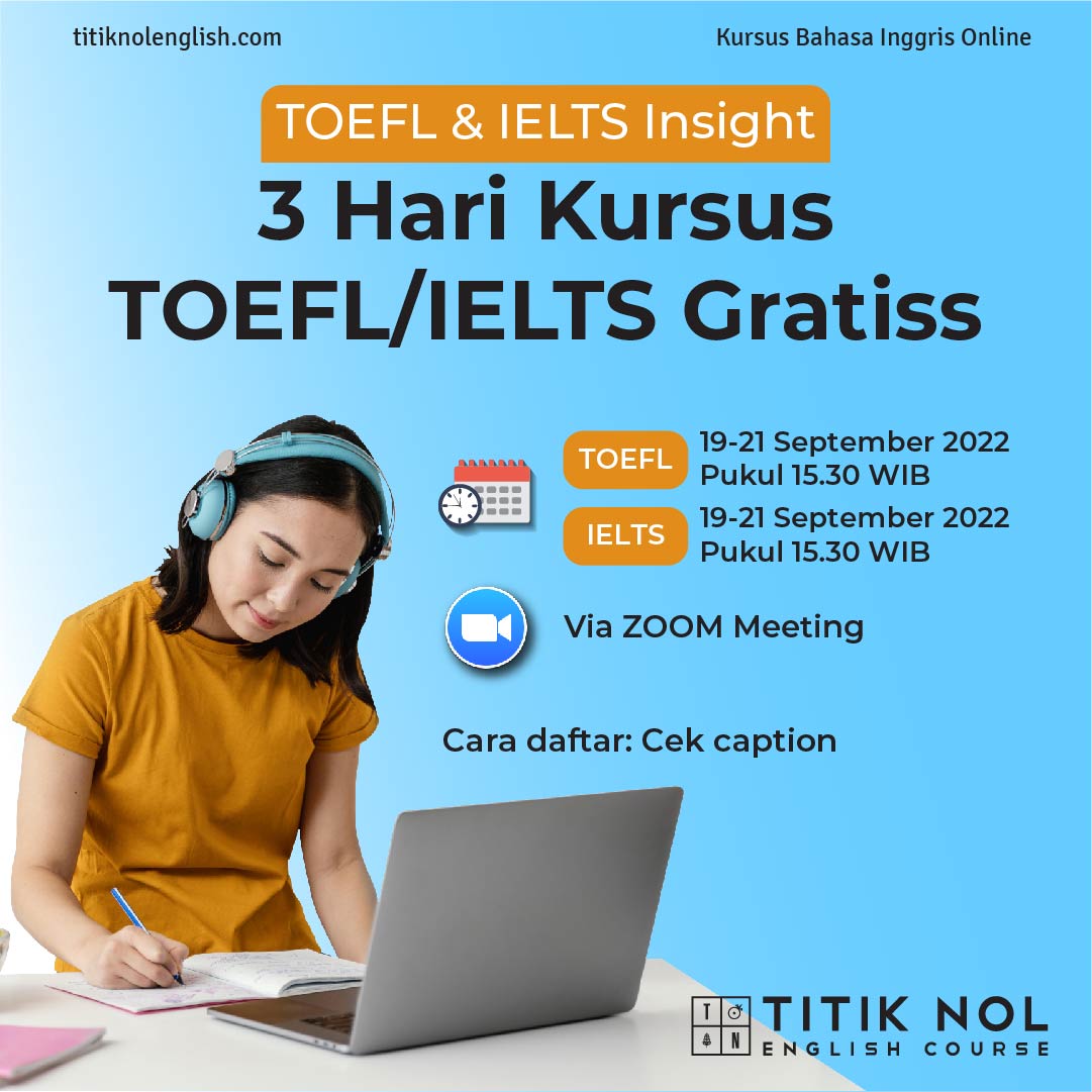 Kursus TOEFL IELTS Gratis - Titik Nol English Course