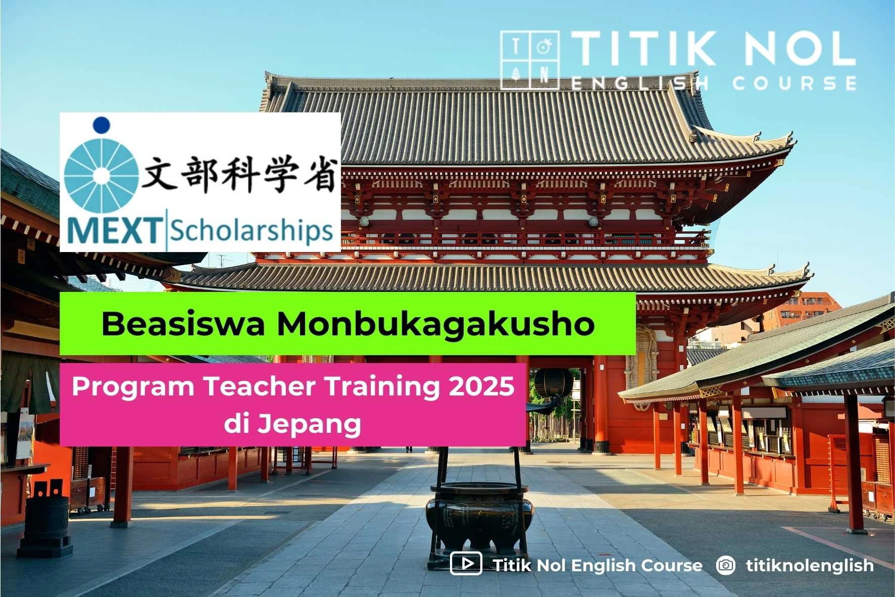 Beasiswa Monbukagakusho Program Teacher Training