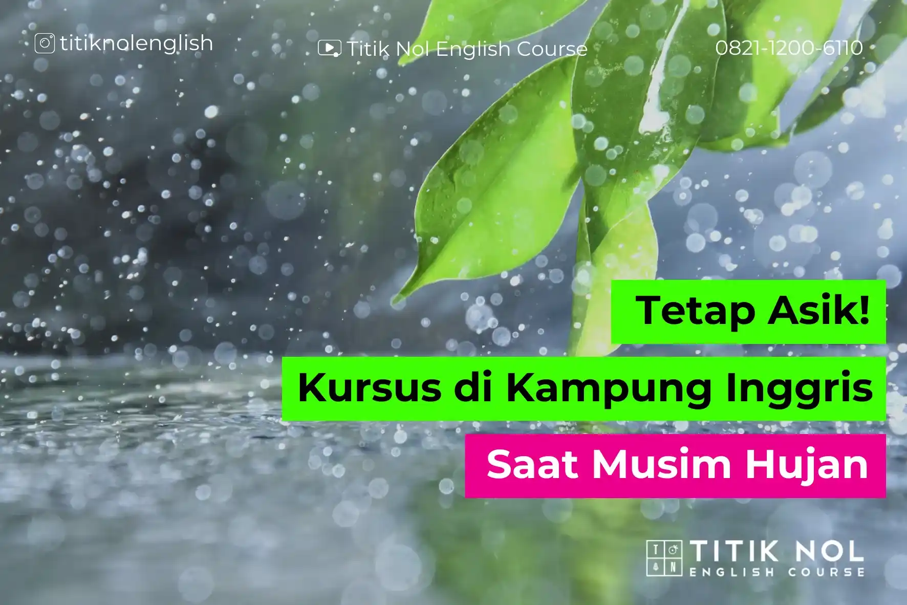 kursus di kampung inggris saat hujan