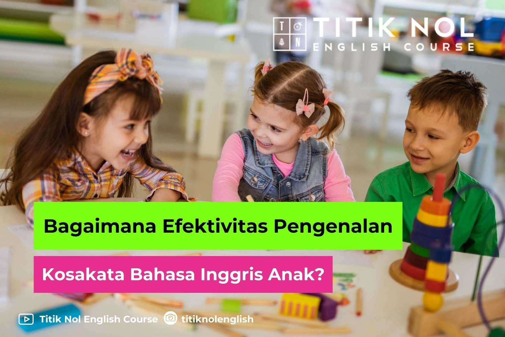 Efektivitas Pengenalan Kosakata Bahasa Inggris Anak