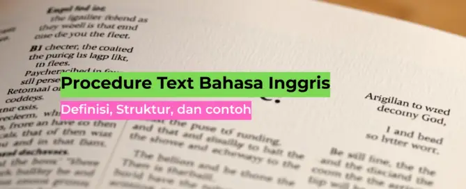 Procedure Text Bahasa Inggris