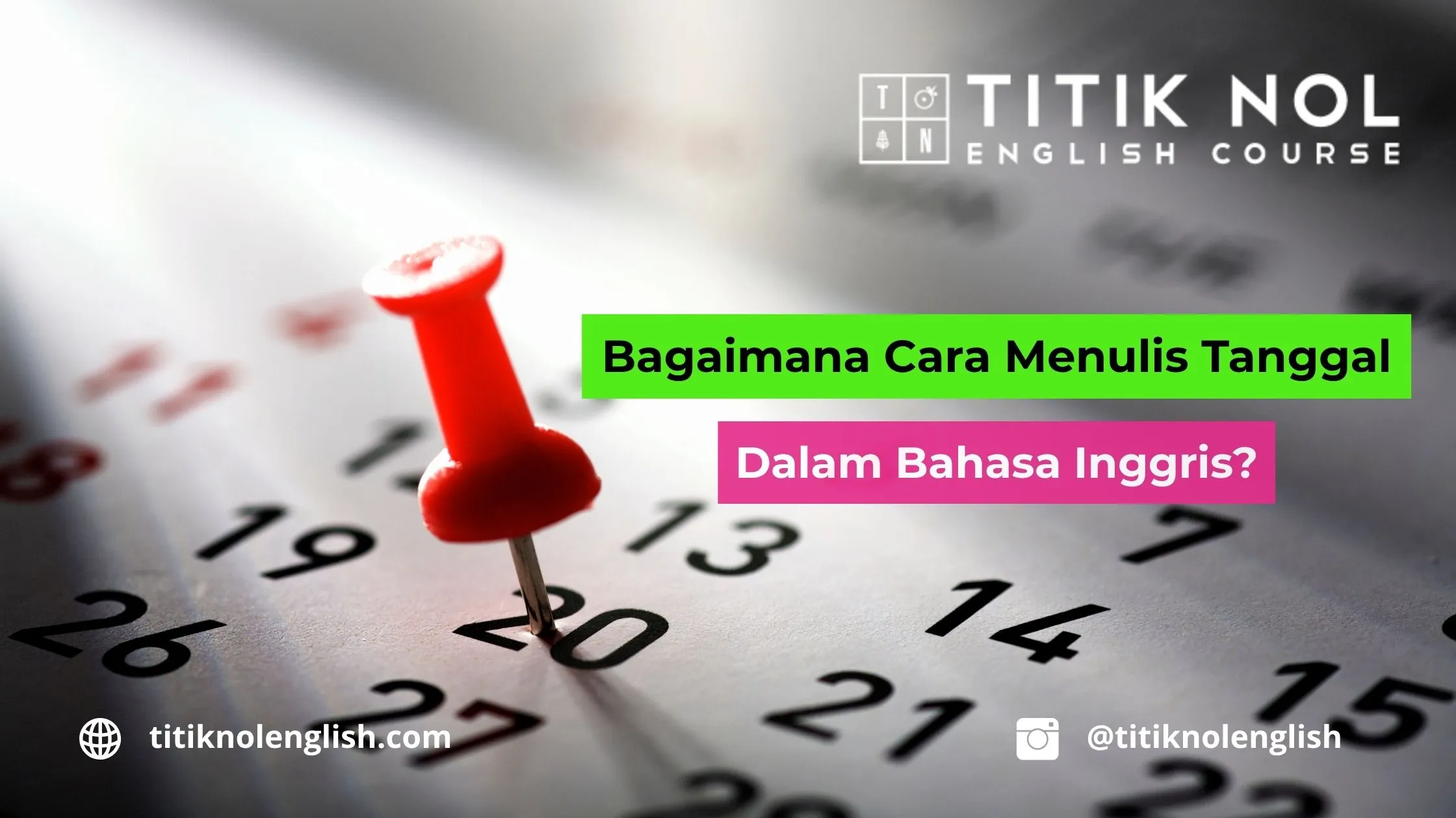 Tanggal Dalam Bahasa Inggris