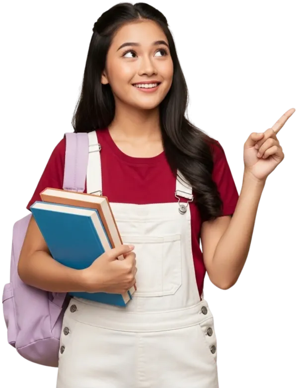 Ilustrasi seorang siswa yang sedang berpikir