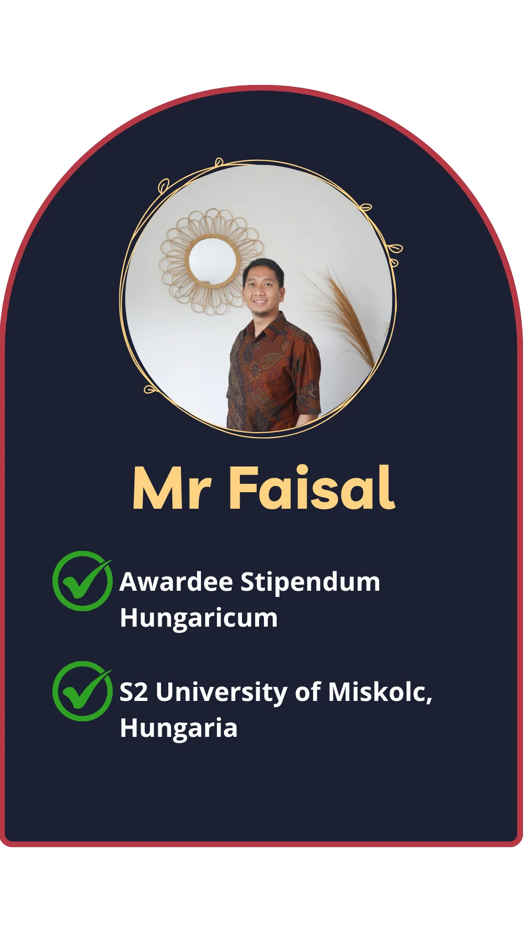 Tentor Scholarship (1) Mr Faisal Tentor Mentoring Scholarship